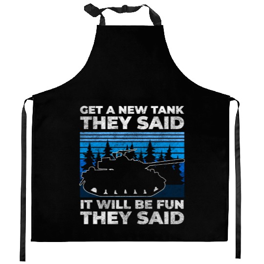Main Battle Tank Steel Guns Armed Forces Kitchen Aprons
