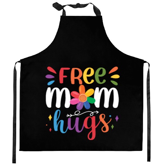 Free Mom Hugs Kitchen Aprons