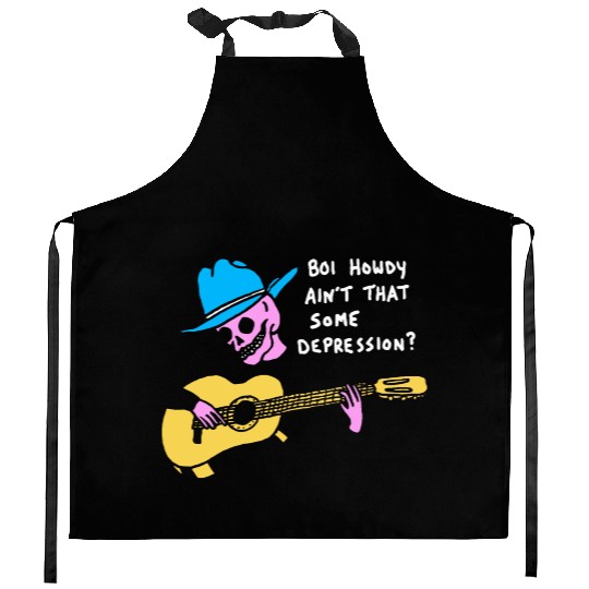 Boi Howdy Ain't That Some Depression? Apparel Kitchen Aprons