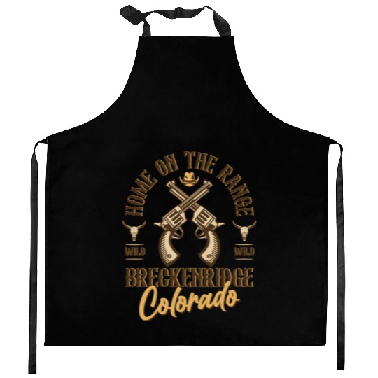 Breckenridge Colorado wild west town Kitchen Aprons