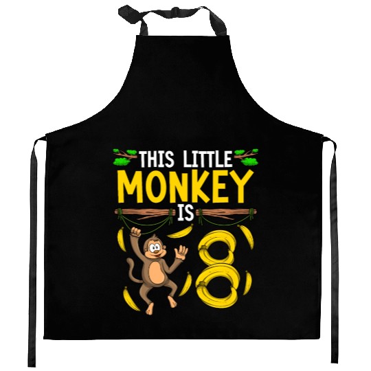 Monkey Birthday 8th Monkey Theme Party Kids Kitchen Aprons