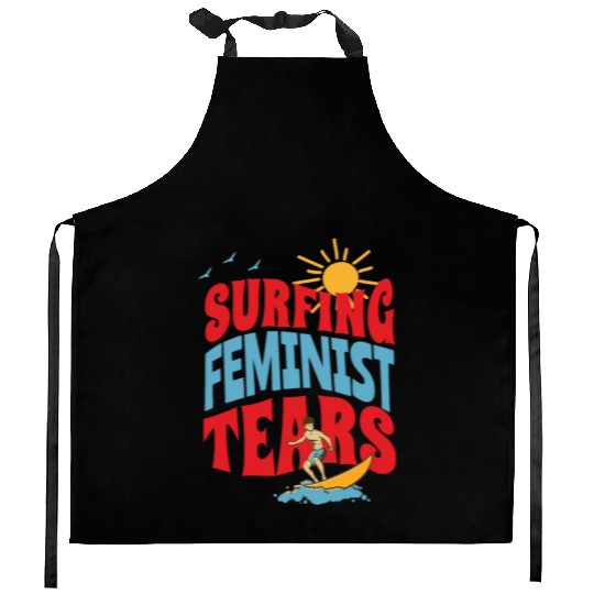 Surfing Liberal Tears Apparel Summer Time Kitchen Aprons