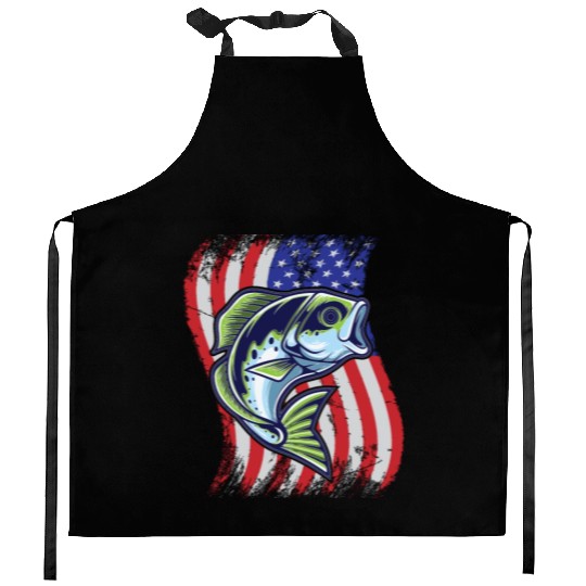 US Bass Fish Kitchen Aprons