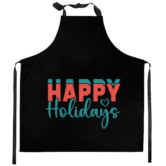 Happy Holidays Kitchen Aprons