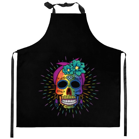 El Dia De Los Muertos LGBTQ LGBT Pride Month Kitchen Aprons