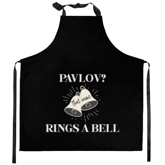 Pavlov that name rings a bell funny dog psychology Kitchen Aprons