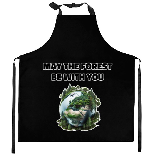 May the Forest Be With You Kitchen Aprons