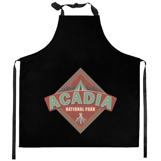 Acadia National Park Maine Vintage US Camping Kitchen Aprons