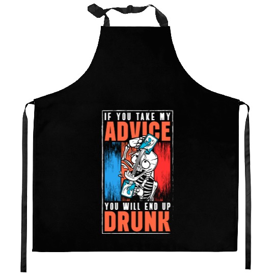 Alcohol Drunkards Fun Pub Kitchen Aprons