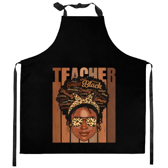 Black Teacher Kitchen Aprons Gifts Women Black History Mo
