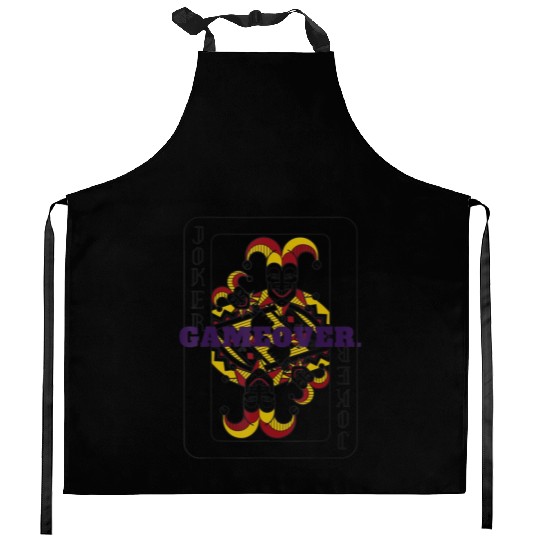 GAME OVER Joker Playing Card Kitchen Aprons