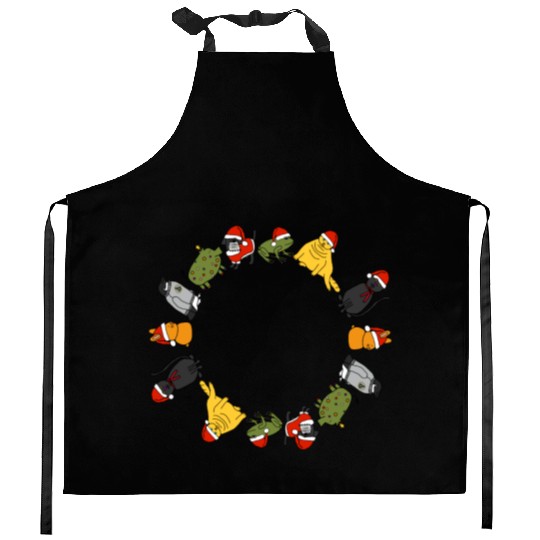 Christmas Holidays Cute Animals Stars Candy Canes Kitchen Aprons