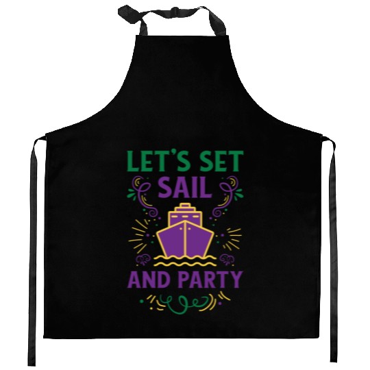 Mardi Gras Cruise Ship Carnival Cruising Party Kitchen Aprons