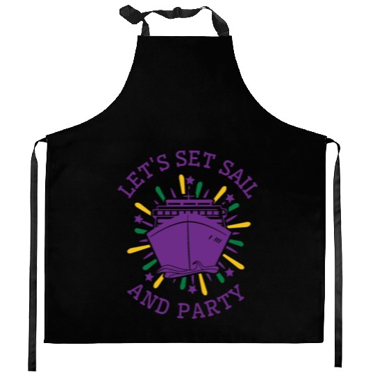 Mardi Gras Cruise Ship Carnival Cruising Party Kitchen Aprons
