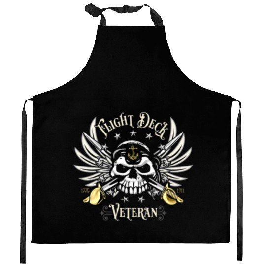Flight Deck Veteran Skull Naval Aviation Design T Kitchen Aprons