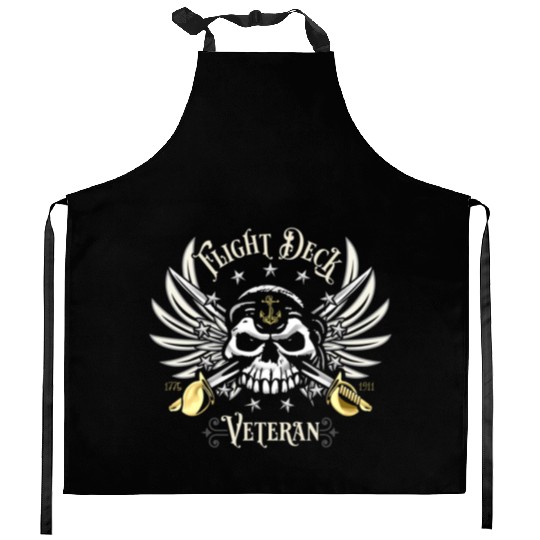 Flight Deck Veteran Skull Naval Aviation Design T Kitchen Aprons