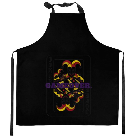 GAME OVER Joker Playing Card Kitchen Aprons