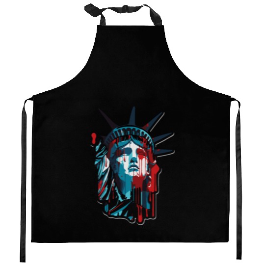 Color Drops Lady Liberty Kitchen Aprons