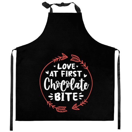 Love At First Chocolate Bite Kitchen Aprons