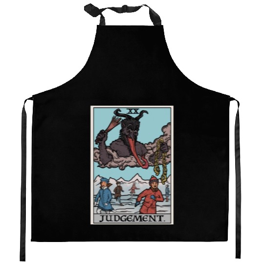 Judgement by Krampus Kitchen Aprons