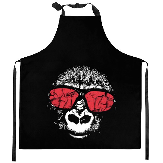 Spacemonkeyz super gorilla funny vintage Kitchen Aprons