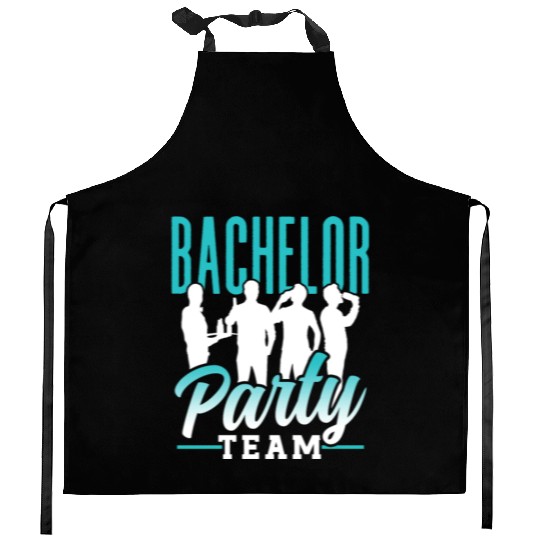 Bachelor Party Team Bride Groom Kitchen Aprons
