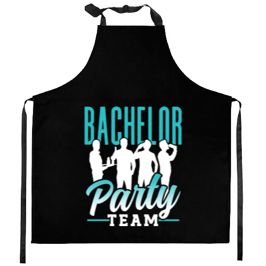 Bachelor Party Team Bride Groom Kitchen Aprons