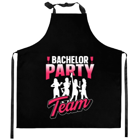 Bachelor Party Team Bride Groom Kitchen Aprons
