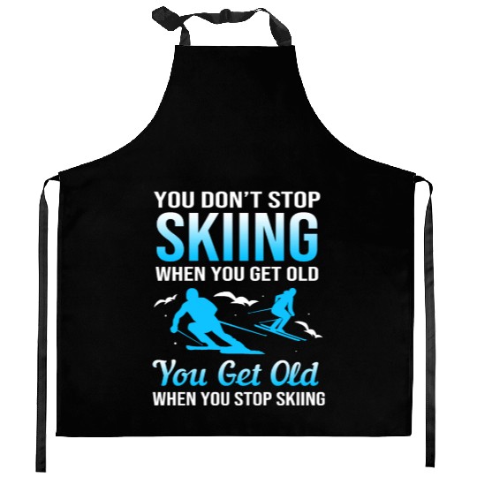 Funny Skiing Ski Lover Skier Ski Instructor Kitchen Aprons