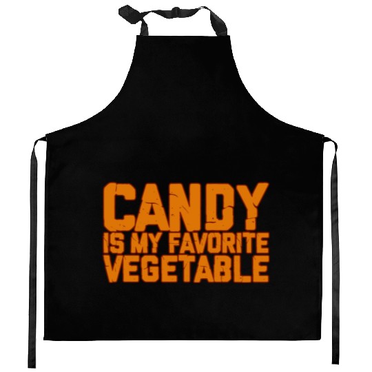 Candy Is My Favorite Vegetable 2 Kitchen Aprons