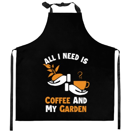 Coffee and my Garden Gardener Horticulture Ideas Kitchen Aprons