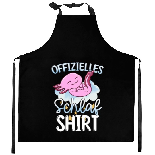 Official Sleep Kitchen Aprons Axolotl
