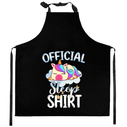 Official Sleep Kitchen Aprons Unicorn