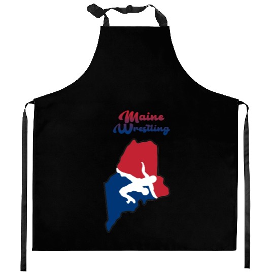 Maine Wrestling Kitchen Aprons