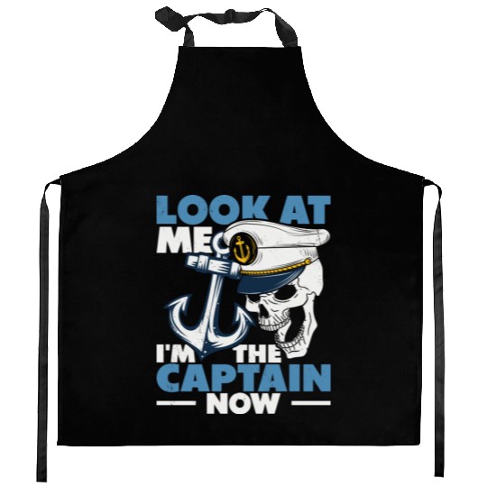 Captain Boat Lovers Fishermen Sailing Boating Kitchen Aprons