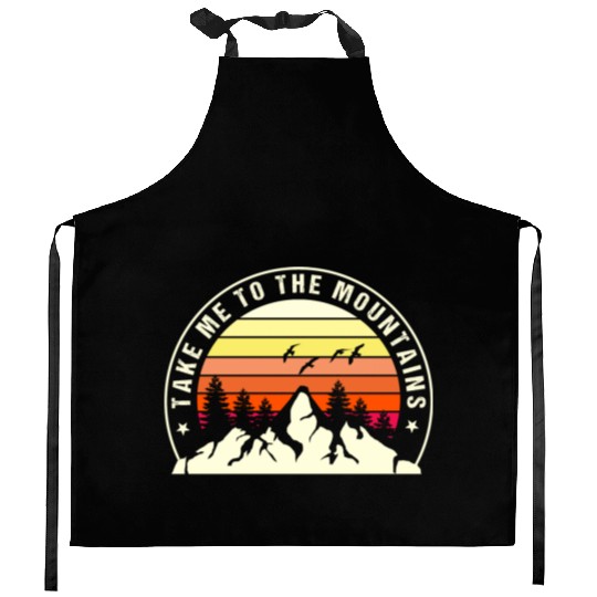 Take A Hike Mountain Kitchen Aprons