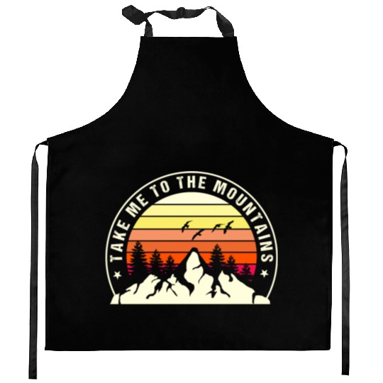 Take A Hike Mountain Kitchen Aprons