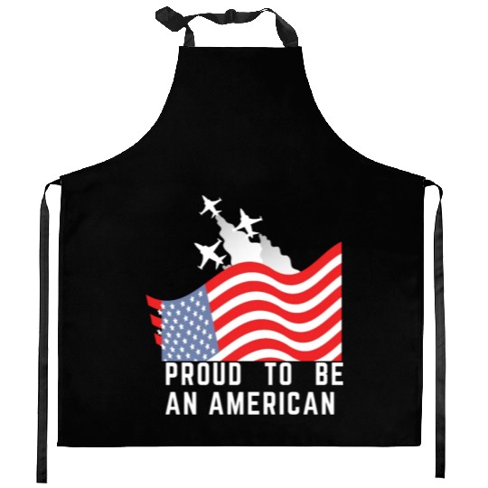 Wings of Liberty: Red, White, and Blue Plane Kitchen Aprons