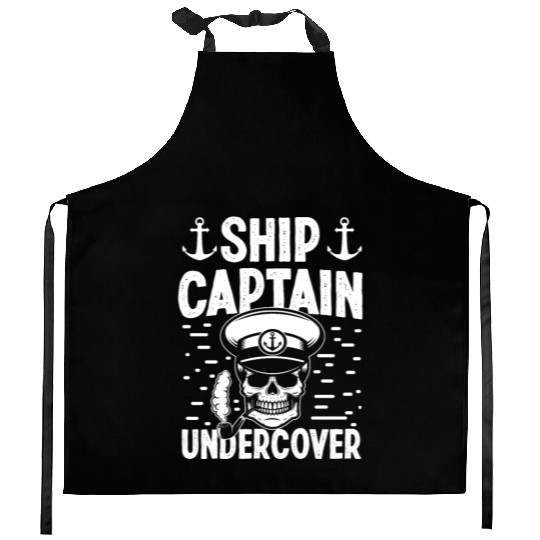 Ship captain undercover boat owner sailing boating Kitchen Aprons