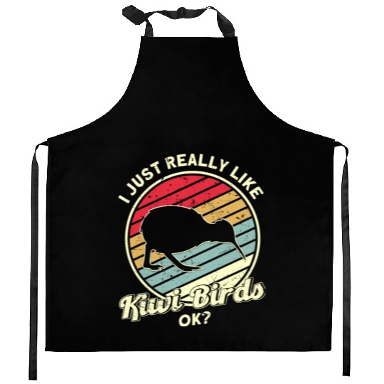 Bird Lover Endangered Species Kiwi Bird Kitchen Aprons