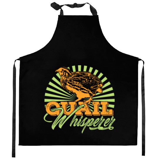 Quail Whisperer Farmer Farming Gift Kitchen Aprons
