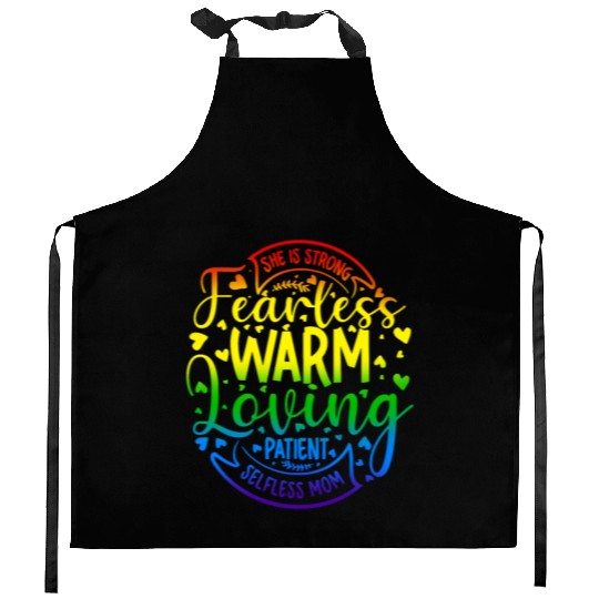 She Is Mom Strong Fearless Warm Loving Patient Kitchen Aprons
