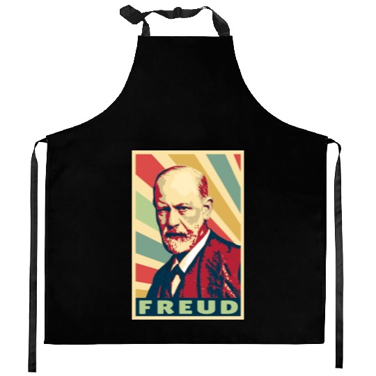 Sigmund Freud Vintage Colors Kitchen Aprons