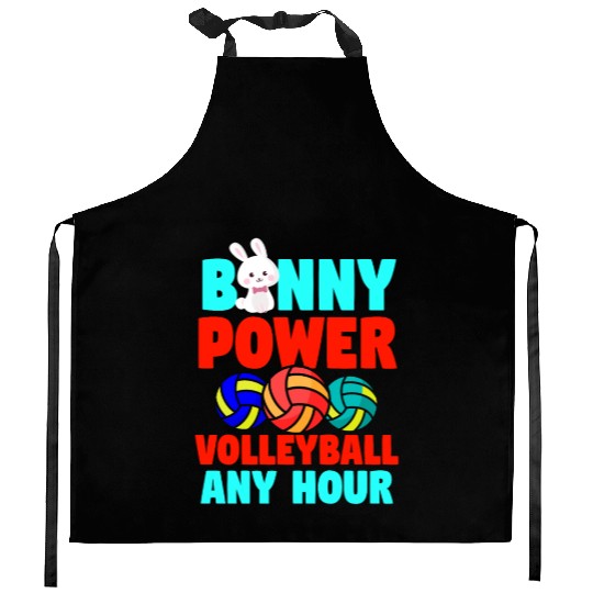 Easter Volleyball Bunny Holiday Rabbit Sport Kitchen Aprons