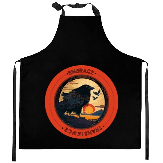 Raven, Sunset : Embrace Transience Kitchen Aprons