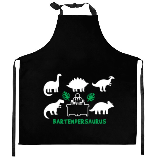 Bartender Saurus Dinosaurs Kitchen Aprons