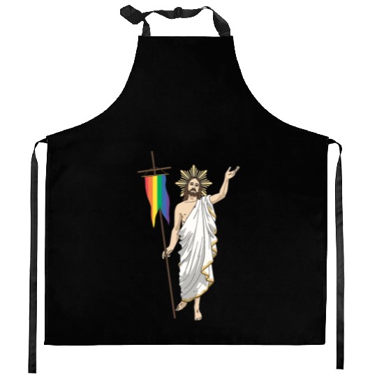LGBT Jesus Equal Rainbow Christian Kitchen Aprons