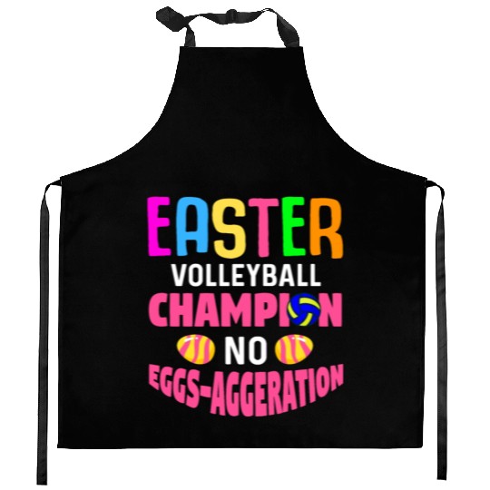 Easter Volleyball Bunny Holiday Rabbit Sport Kitchen Aprons