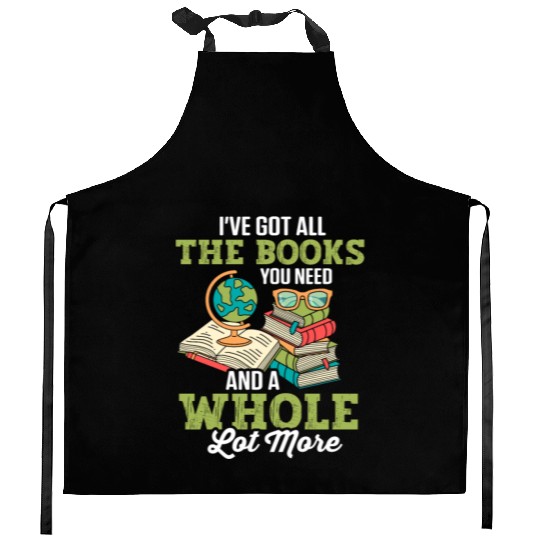 Librarian Bookworm Book Nerd Reading Library Kitchen Aprons