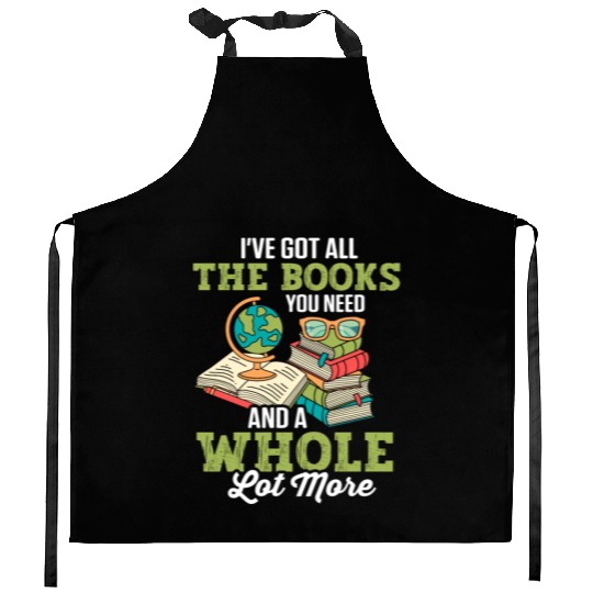 Librarian Bookworm Book Nerd Reading Library Kitchen Aprons